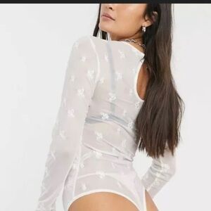 Free People Mesh Bodysuit NWT